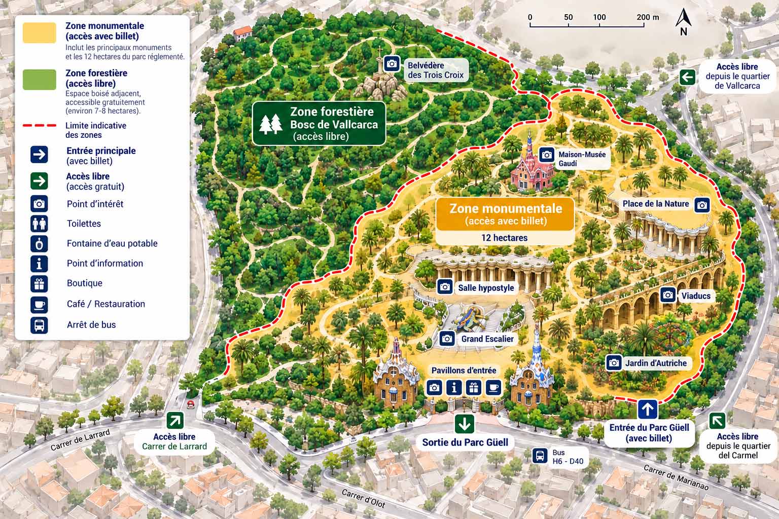 carte parc guell