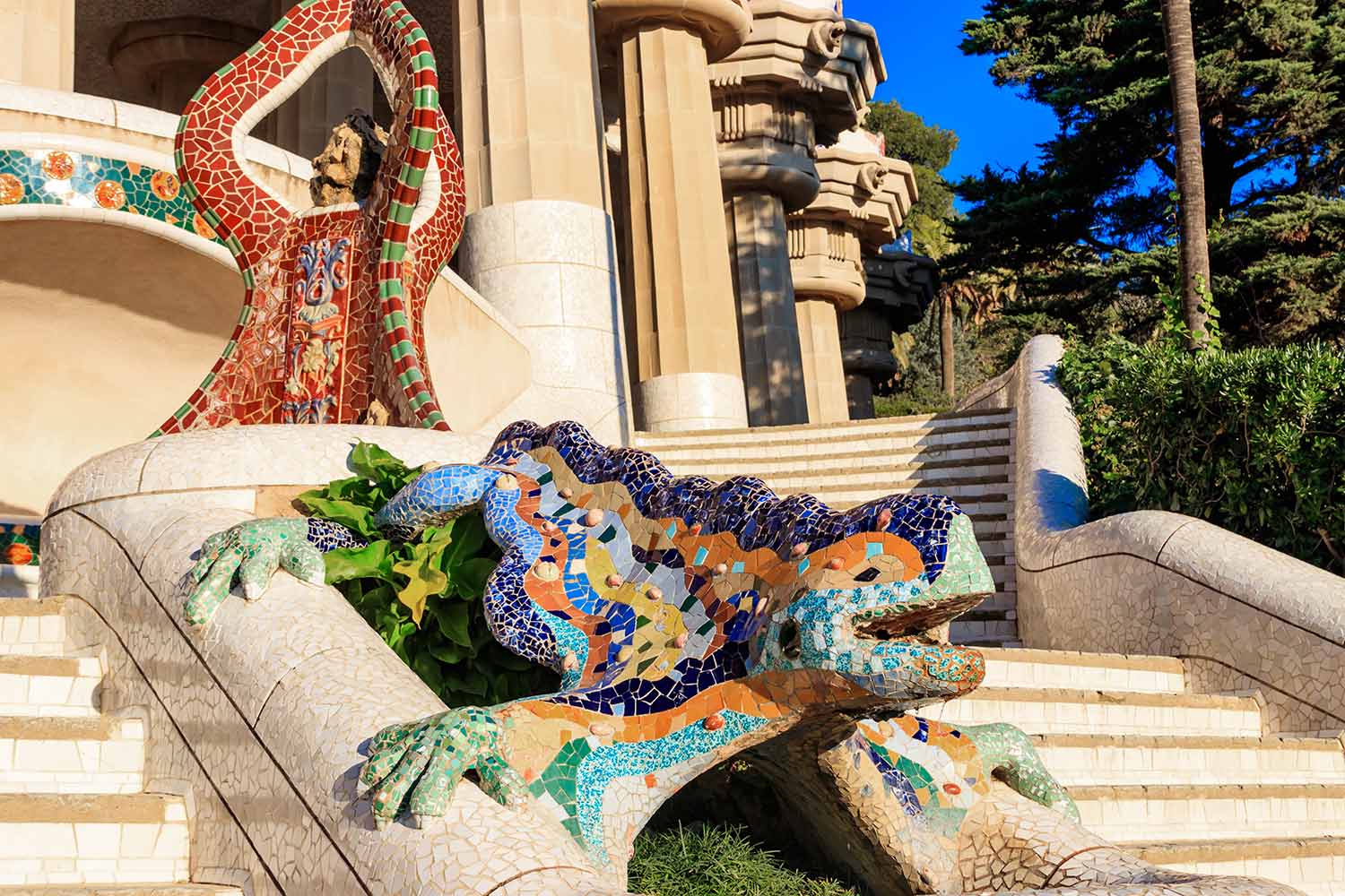 ticket parc guell salamandre en mosaïque