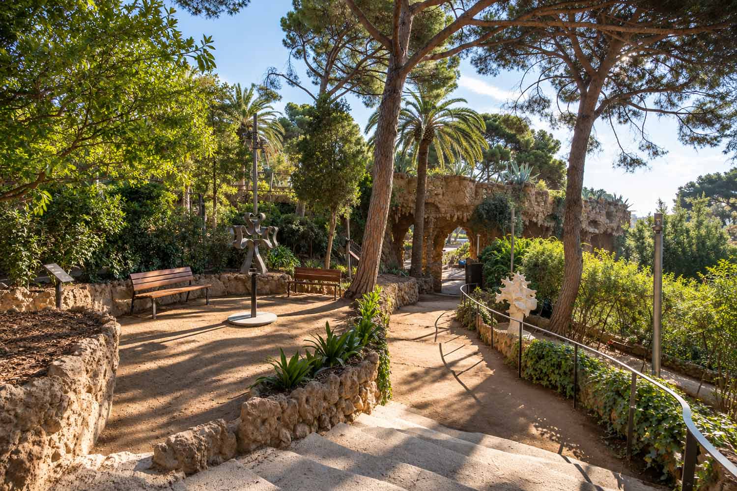 Chemins et accès au Parc Güell
